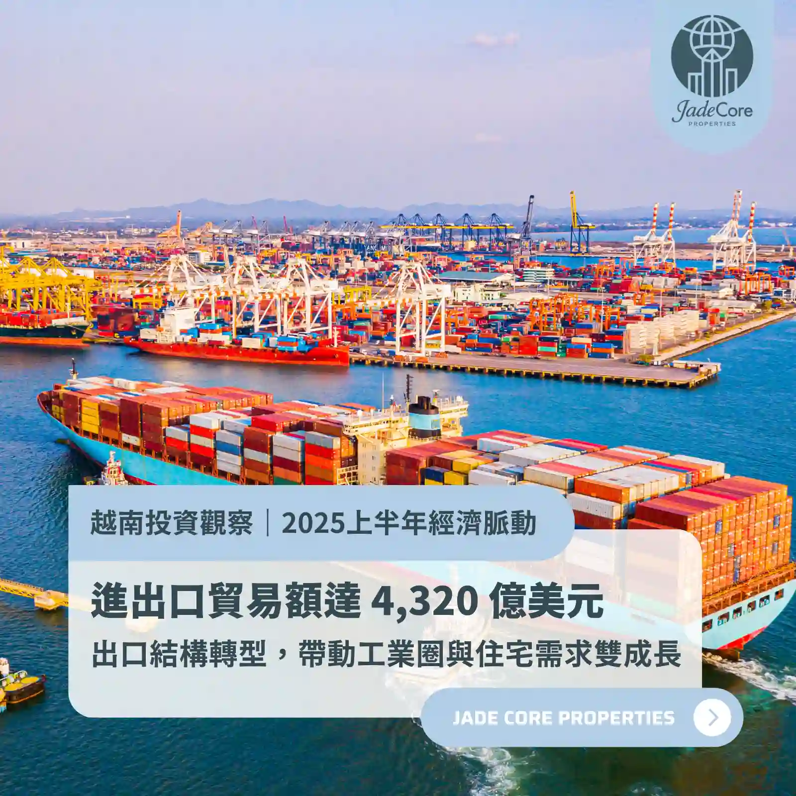 進出口總額 4,320 億美元｜越南製造火力全開，住房需求同步啟動