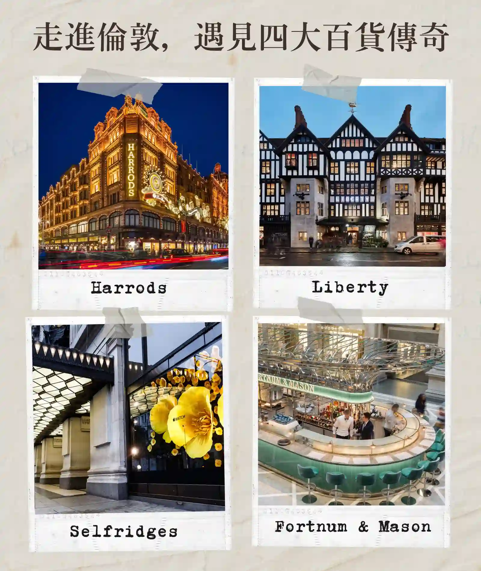 倫敦百貨巡禮｜四大經典的獨特魅力